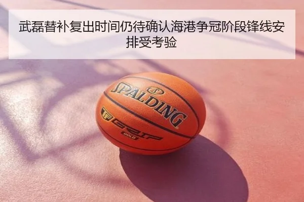 武磊替补复出时间仍待确认海港争冠阶段锋线安排受考验